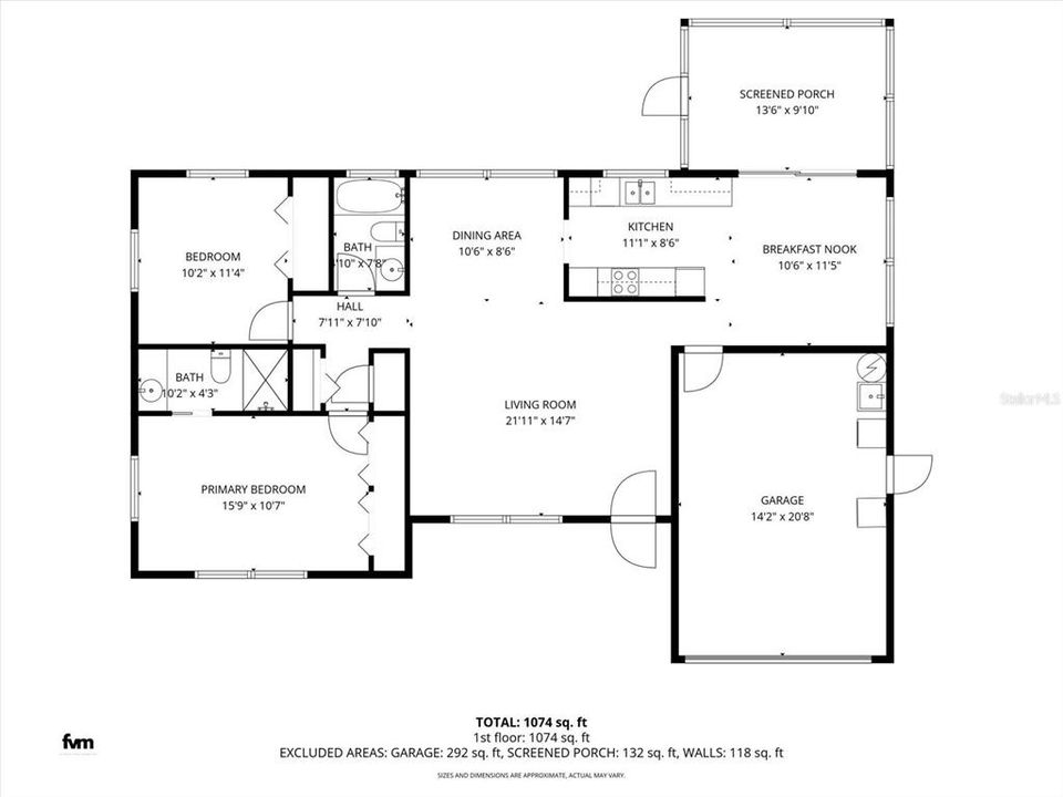 待售: $360,000 (2 贝兹, 2 浴室, 1176 平方英尺)