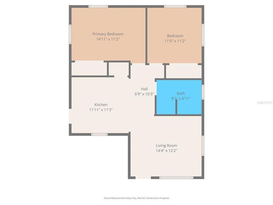 На продажу: $365,000 (2 спален, 1 ванн, 1012 Квадратных фут)