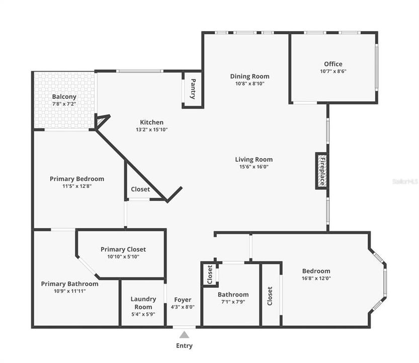 For Sale: $300,000 (2 beds, 2 baths, 1443 Square Feet)