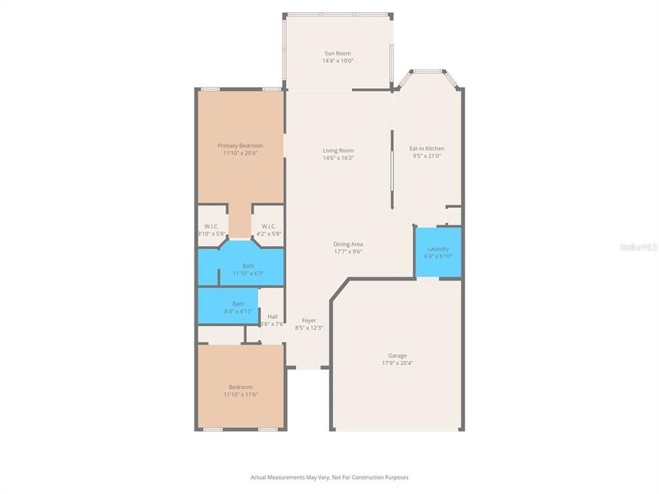 For Sale: $295,000 (2 beds, 2 baths, 1409 Square Feet)