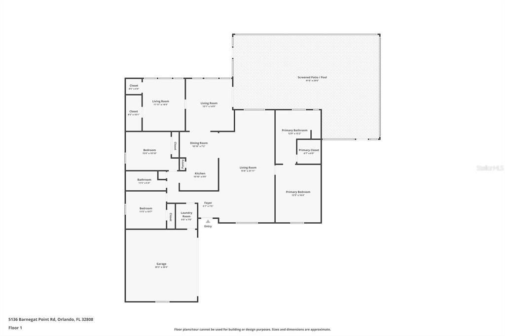 На продажу: $349,000 (4 спален, 2 ванн, 1947 Квадратных фут)
