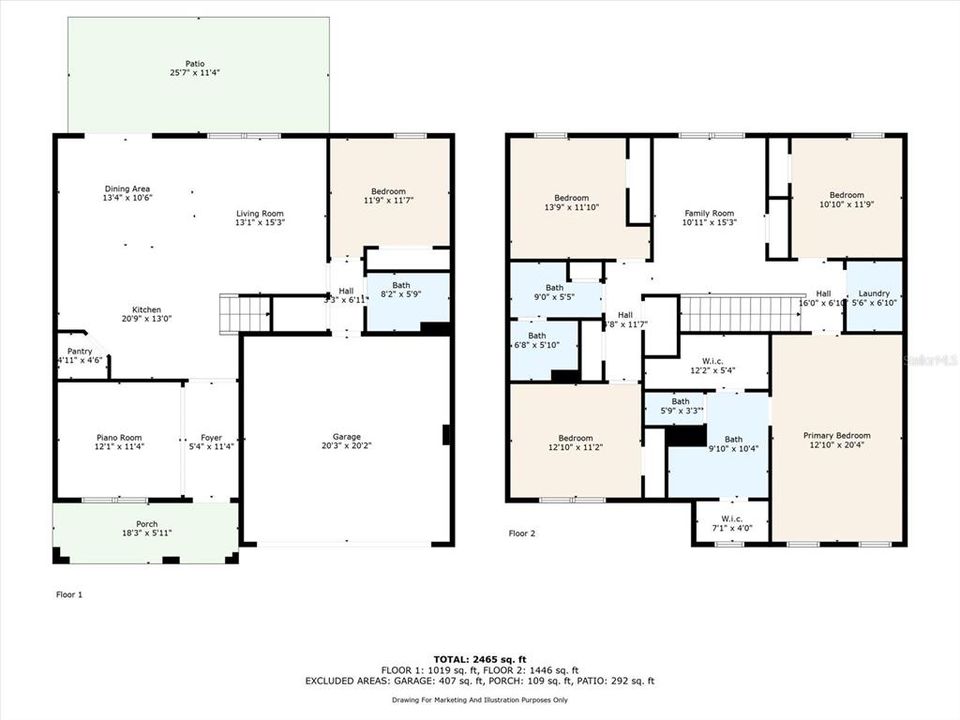 For Rent: $3,000 (5 beds, 2 baths, 2601 Square Feet)