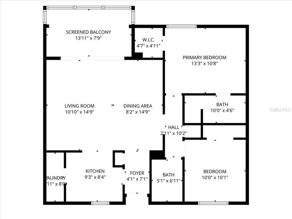 На продажу: $135,000 (2 спален, 2 ванн, 688 Квадратных фут)