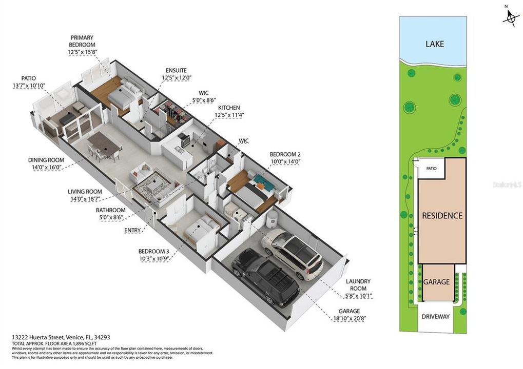 На продажу: $350,000 (3 спален, 2 ванн, 1554 Квадратных фут)
