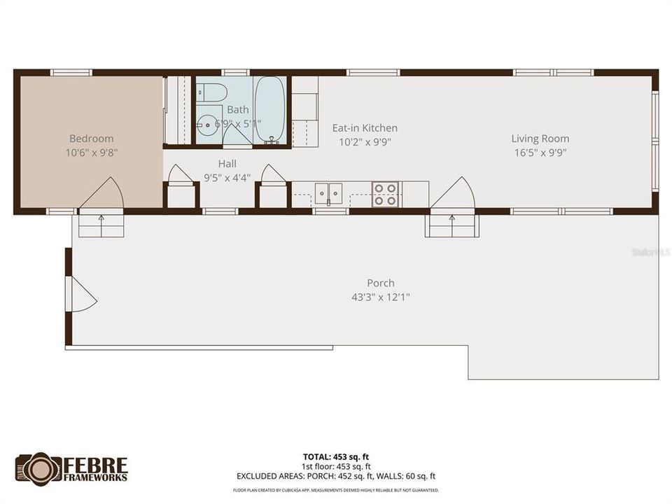 На продажу: $59,900 (1 спален, 1 ванн, 460 Квадратных фут)