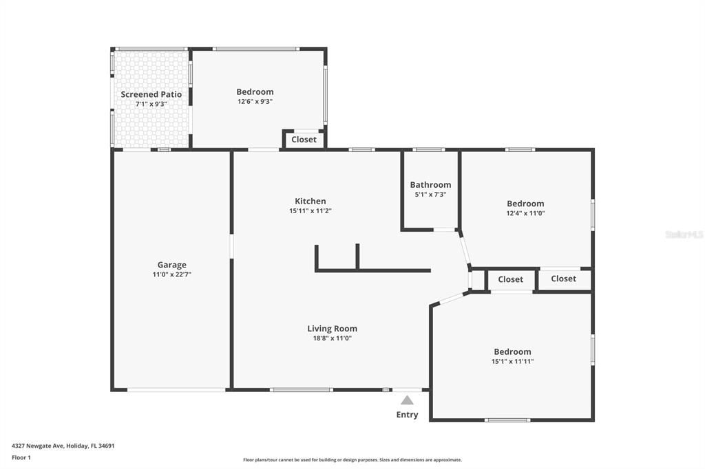 На продажу: $255,000 (3 спален, 1 ванн, 1124 Квадратных фут)