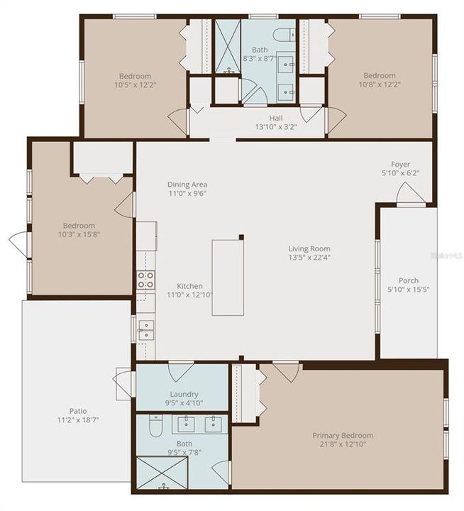 待售: $400,000 (4 贝兹, 2 浴室, 1733 平方英尺)