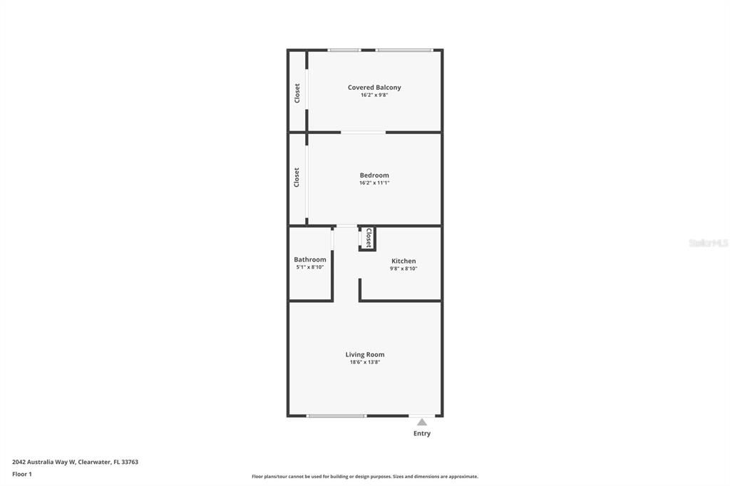 合同活跃: $69,900 (1 贝兹, 1 浴室, 640 平方英尺)