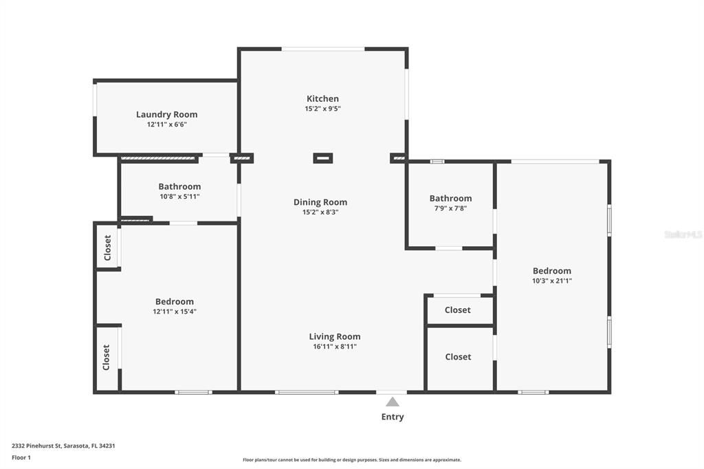 For Sale: $425,000 (2 beds, 2 baths, 1246 Square Feet)