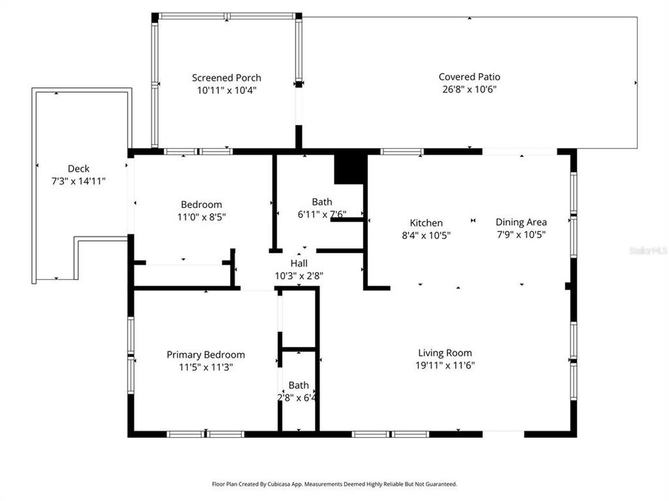 For Sale: $269,000 (2 beds, 1 baths, 748 Square Feet)