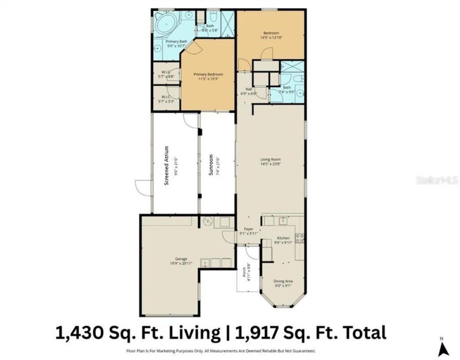 For Sale: $262,500 (2 beds, 2 baths, 1430 Square Feet)