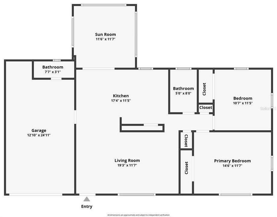 На продажу: $215,000 (2 спален, 1 ванн, 1056 Квадратных фут)