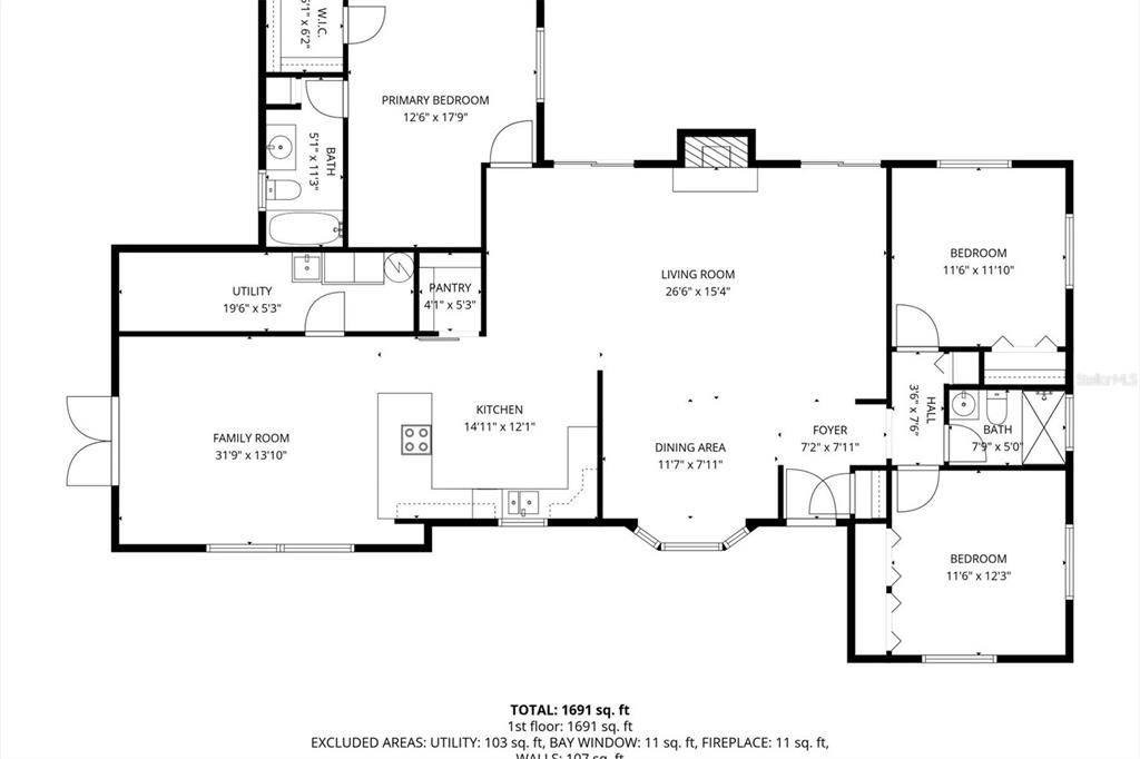 На продажу: $410,000 (3 спален, 2 ванн, 1965 Квадратных фут)