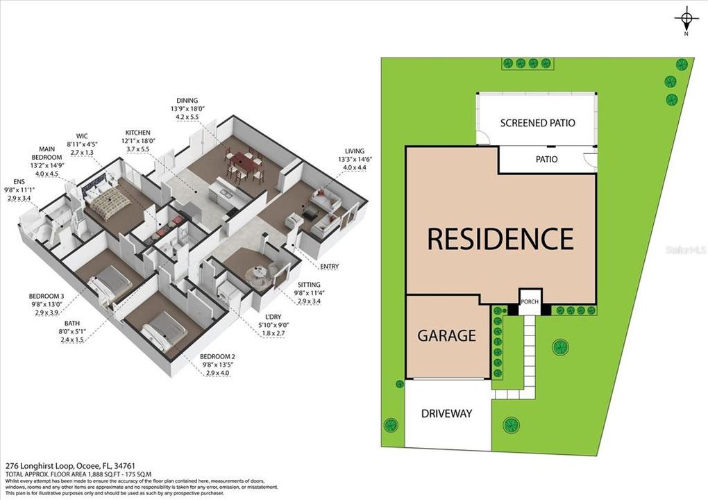 En Venta: $445,000 (3 camas, 2 baños, 1888 Pies cuadrados)