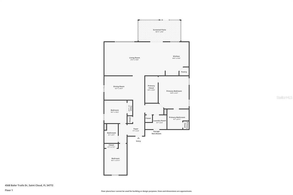 На продажу: $385,000 (3 спален, 2 ванн, 1894 Квадратных фут)