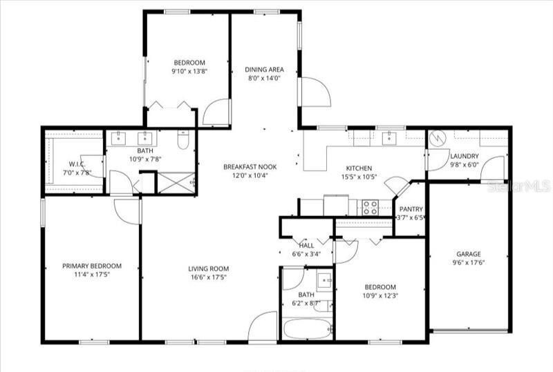 На продажу: $424,900 (3 спален, 2 ванн, 1500 Квадратных фут)