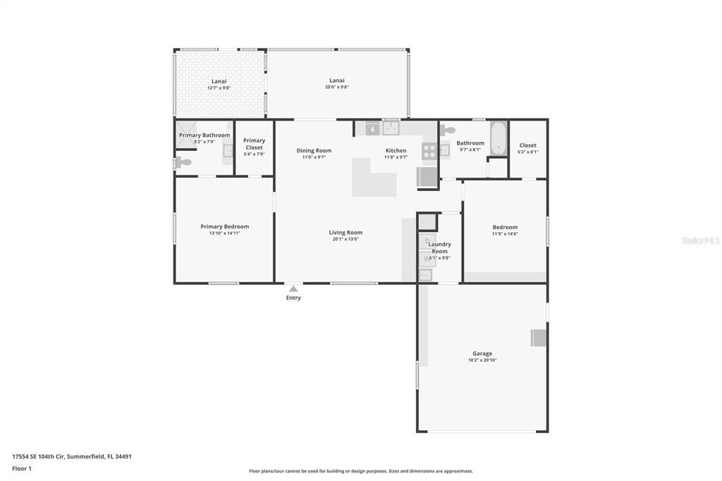 На продажу: $265,000 (2 спален, 2 ванн, 1296 Квадратных фут)