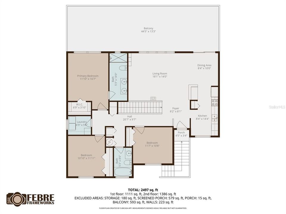 На продажу: $515,000 (3 спален, 2 ванн, 1443 Квадратных фут)