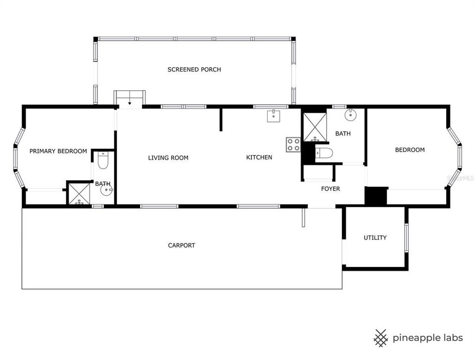 На продажу: $149,500 (2 спален, 2 ванн, 810 Квадратных фут)