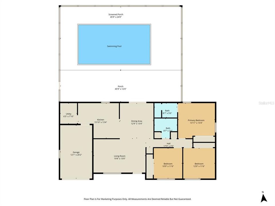 На продажу: $274,900 (3 спален, 2 ванн, 1427 Квадратных фут)