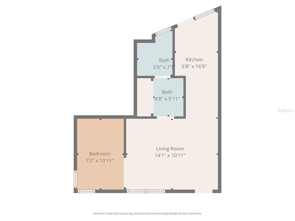 For Sale: $300,000 (1 beds, 1 baths, 411 Square Feet)