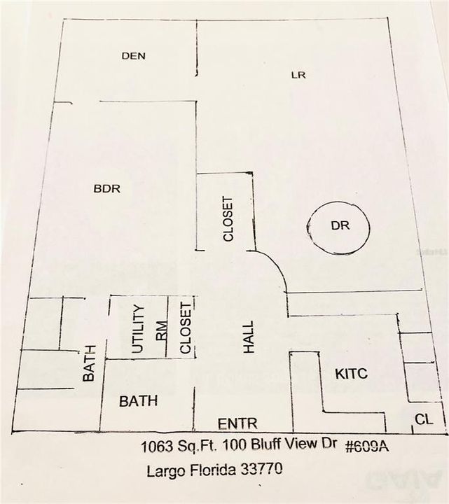 待售: $290,000 (1 贝兹, 2 浴室, 1050 平方英尺)
