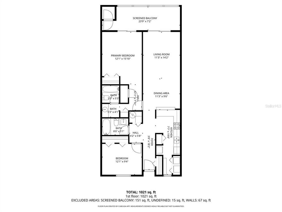На продажу: $298,000 (2 спален, 2 ванн, 1100 Квадратных фут)