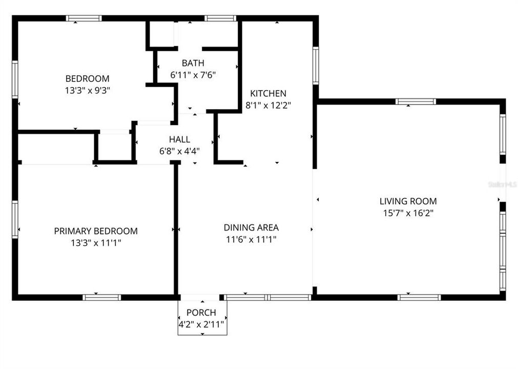 На продажу: $225,000 (2 спален, 1 ванн, 896 Квадратных фут)