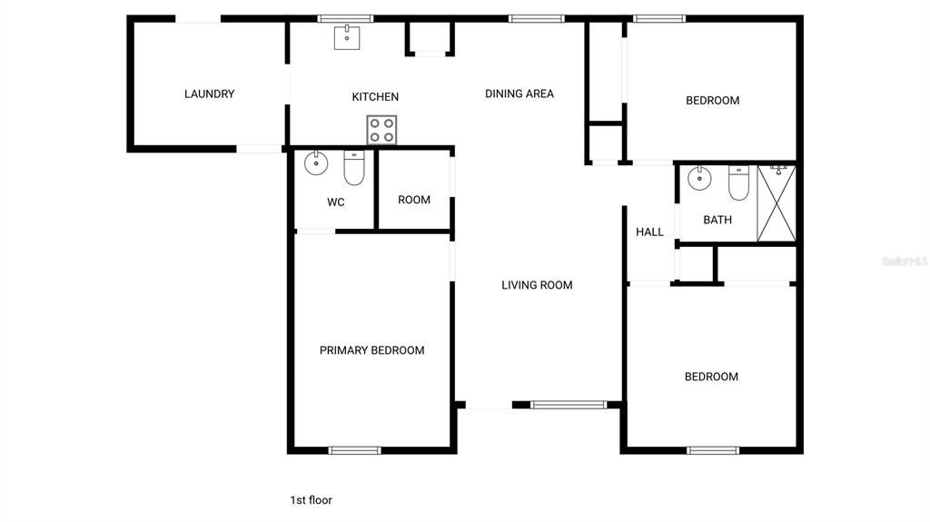 На продажу: $232,000 (3 спален, 1 ванн, 917 Квадратных фут)