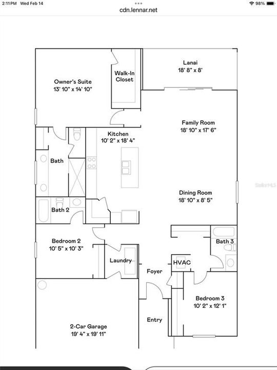 На продажу: $369,900 (3 спален, 3 ванн, 1858 Квадратных фут)