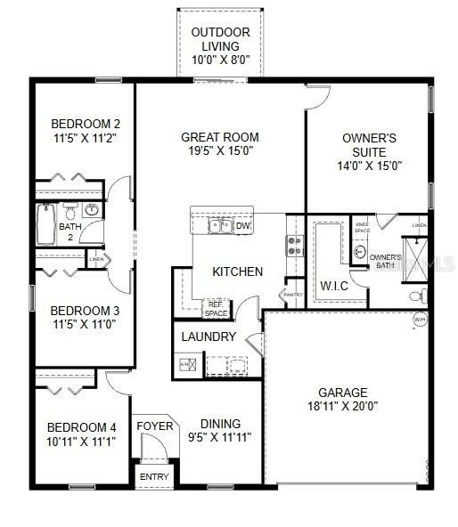 En Venta: $274,990 (4 camas, 2 baños, 1806 Pies cuadrados)