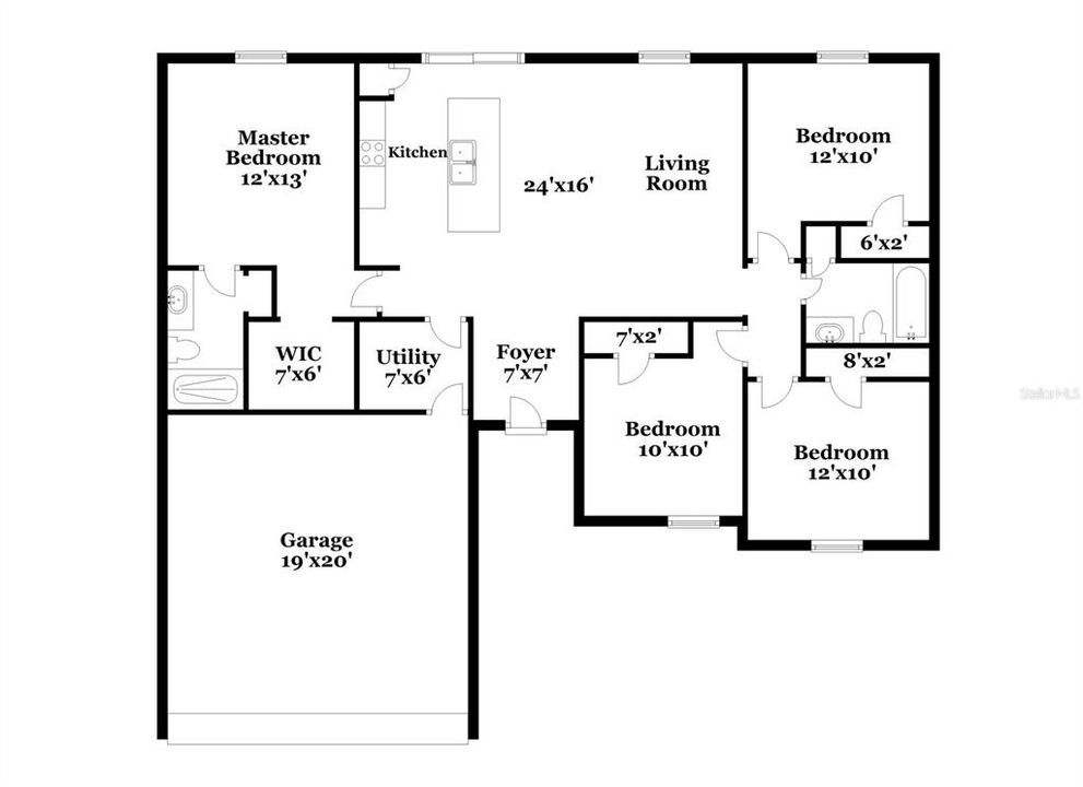 出租: $2,010 (4 贝兹, 2 浴室, 1358 平方英尺)