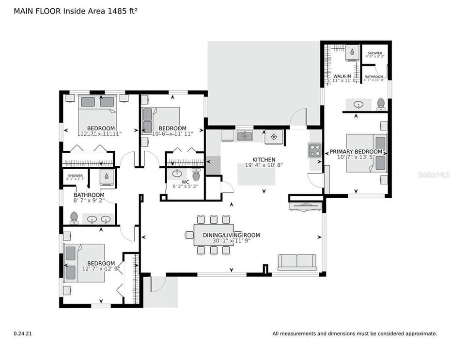 En Renta: $5,600 (4 camas, 2 baños, 1476 Pies cuadrados)