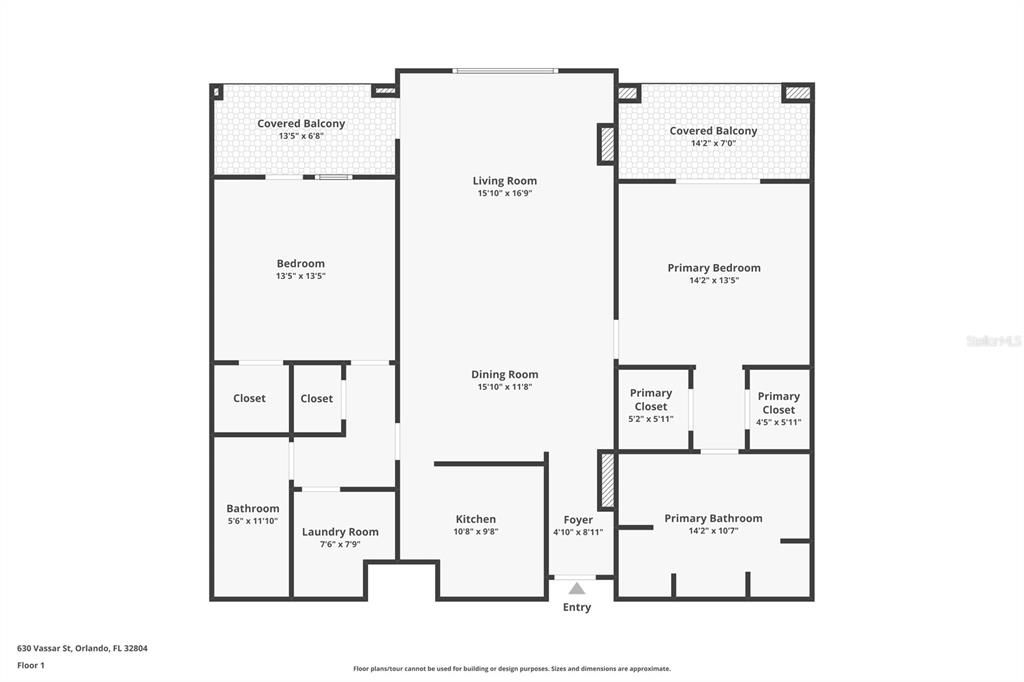 For Sale: $569,000 (2 beds, 2 baths, 1416 Square Feet)