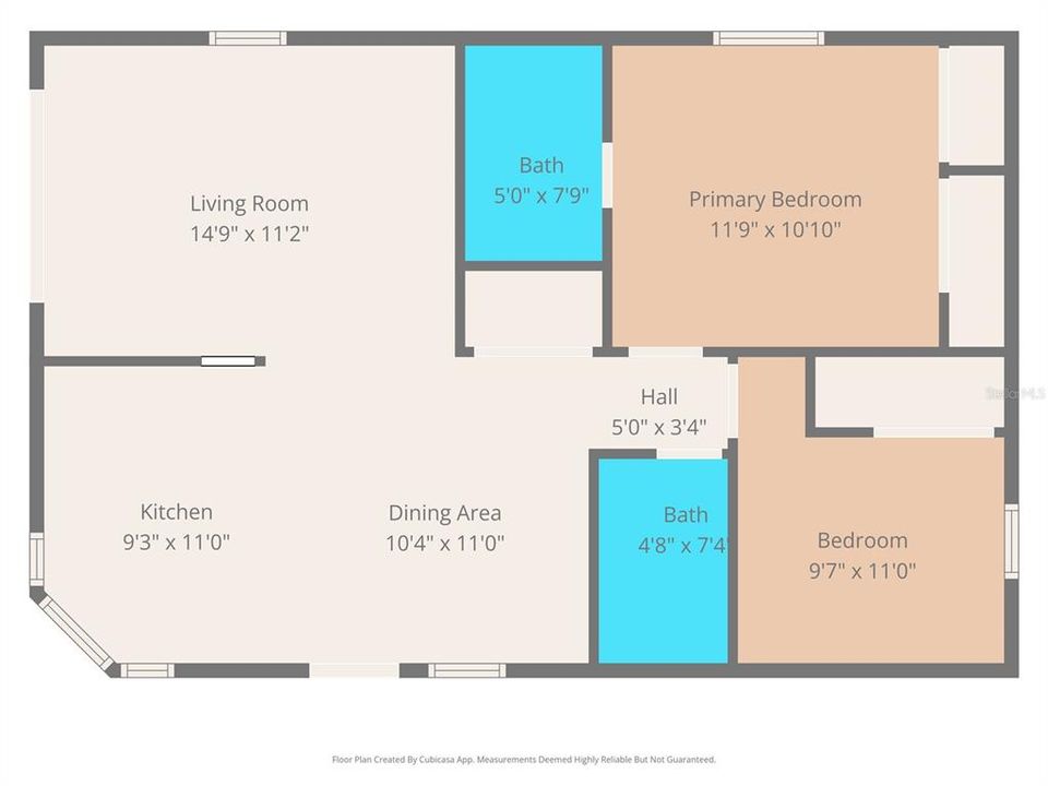 For Sale: $235,000 (2 beds, 2 baths, 824 Square Feet)