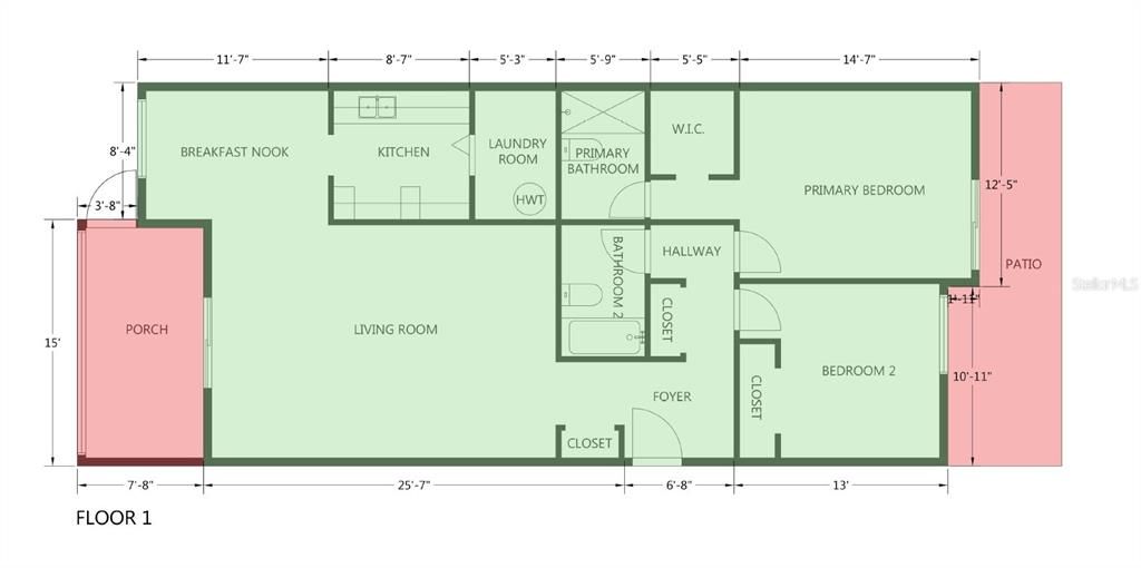 Activo con contrato: $138,000 (2 camas, 2 baños, 1110 Pies cuadrados)