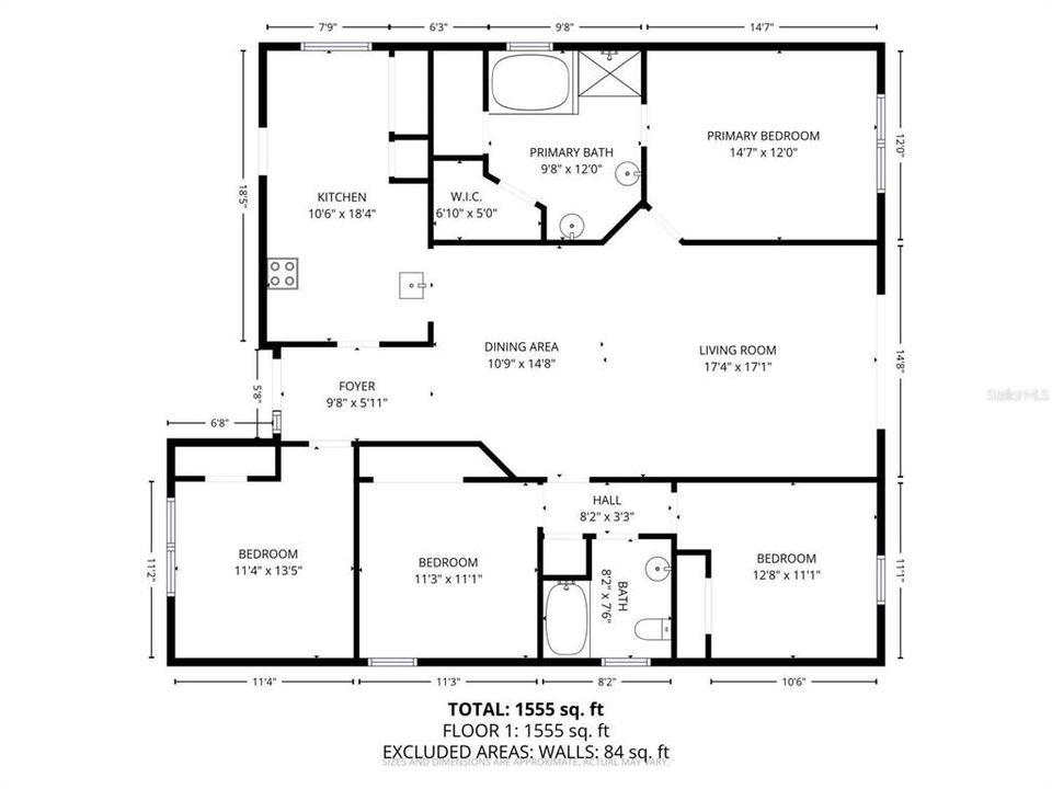 Activo con contrato: $299,000 (4 camas, 2 baños, 1665 Pies cuadrados)