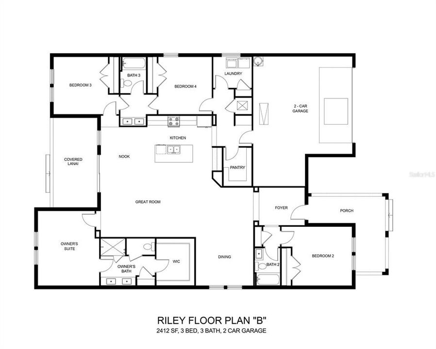 Activo con contrato: $495,000 (4 camas, 3 baños, 2412 Pies cuadrados)