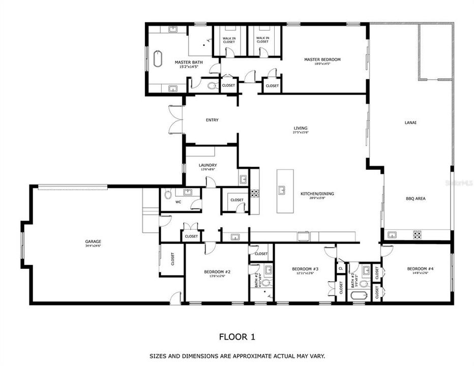 En Venta: $1,350,000 (4 camas, 3 baños, 2643 Pies cuadrados)