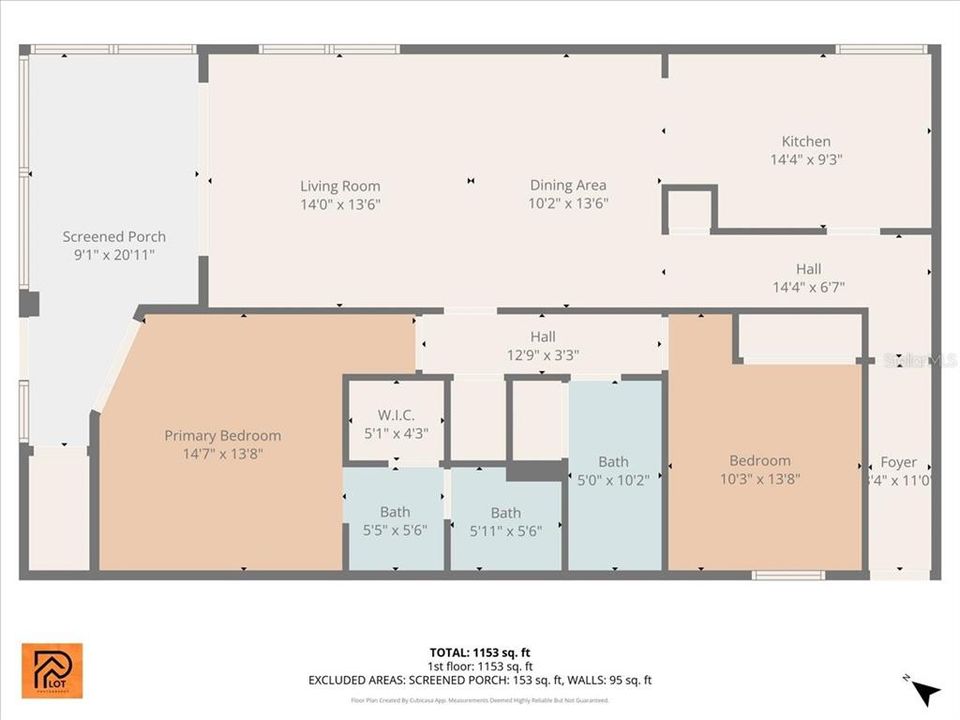 For Sale: $179,000 (2 beds, 2 baths, 1118 Square Feet)