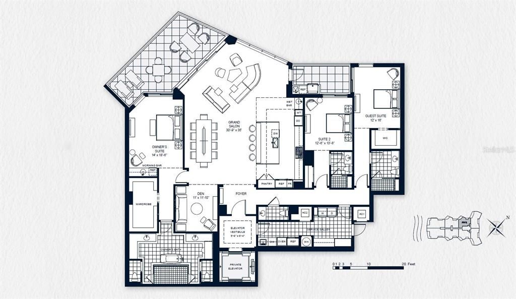 合同活跃: $6,800,000 (3 贝兹, 3 浴室, 3350 平方英尺)