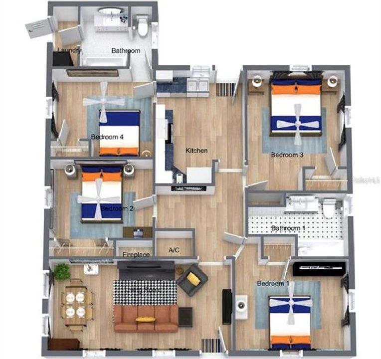 For Rent: $3,850 (4 beds, 2 baths, 1480 Square Feet)