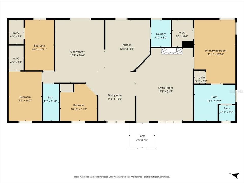 На продажу: $529,900 (3 спален, 2 ванн, 2108 Квадратных фут)