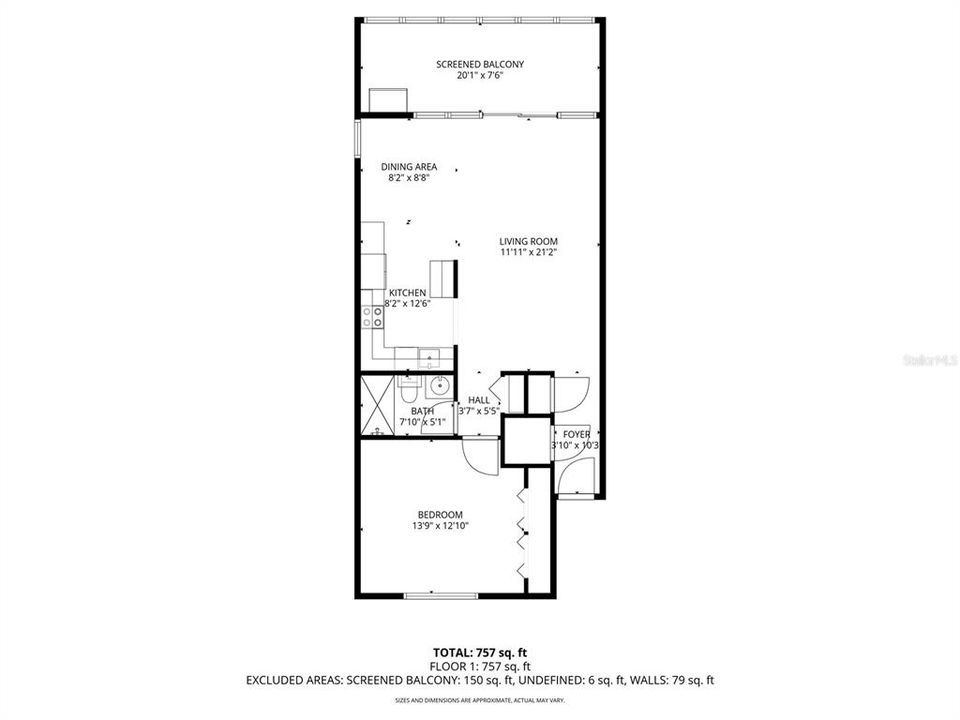 For Sale: $249,000 (2 beds, 1 baths, 825 Square Feet)