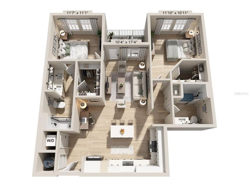 For Rent: $2,541 (2 beds, 2 baths, 1077 Square Feet)