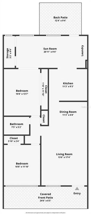 For Sale: $135,000 (2 beds, 1 baths, 875 Square Feet)