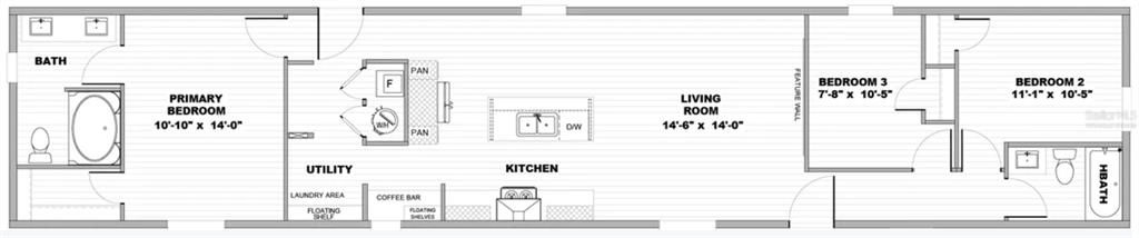 На продажу: $185,000 (3 спален, 2 ванн, 1140 Квадратных фут)