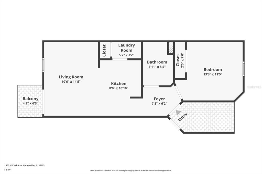 Active With Contract: $210,000 (1 beds, 1 baths, 531 Square Feet)