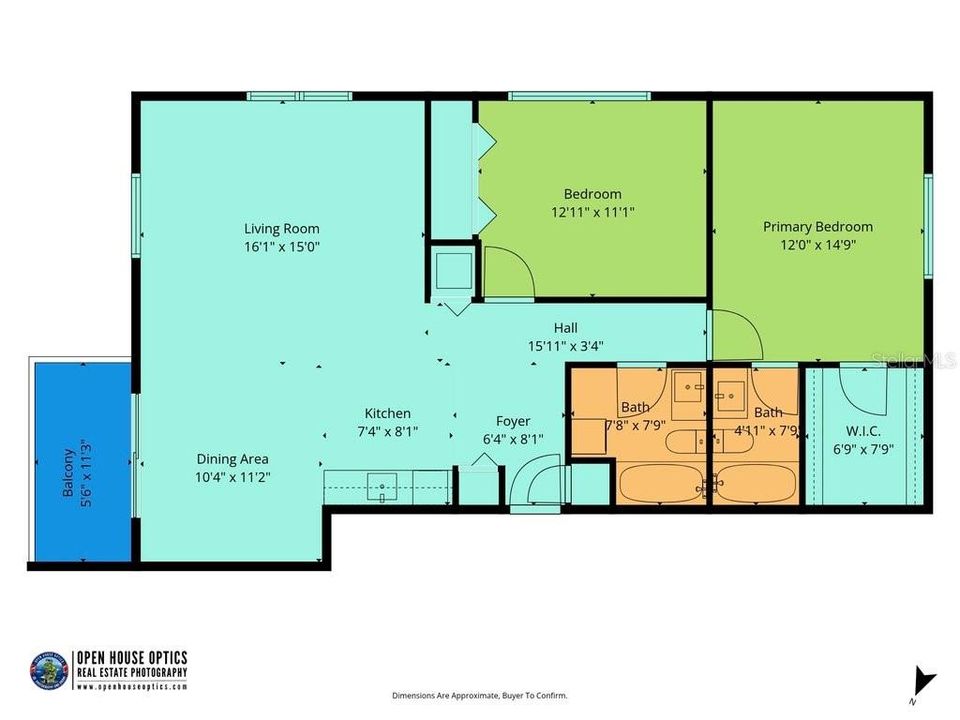 На продажу: $190,000 (2 спален, 2 ванн, 1225 Квадратных фут)