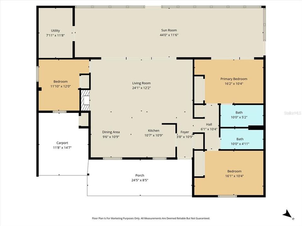 На продажу: $449,000 (2 спален, 2 ванн, 1305 Квадратных фут)